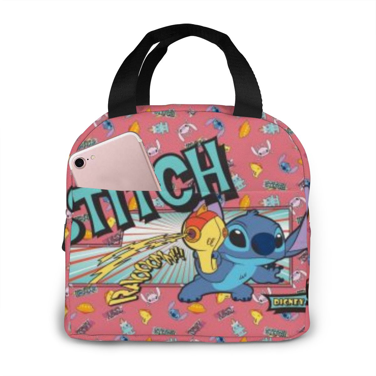 Stitch Lunch bag Custom insulated lunch Lunch boxes for Men and Women Suitable for Adults, Children, Schools And Outdoors: Black5