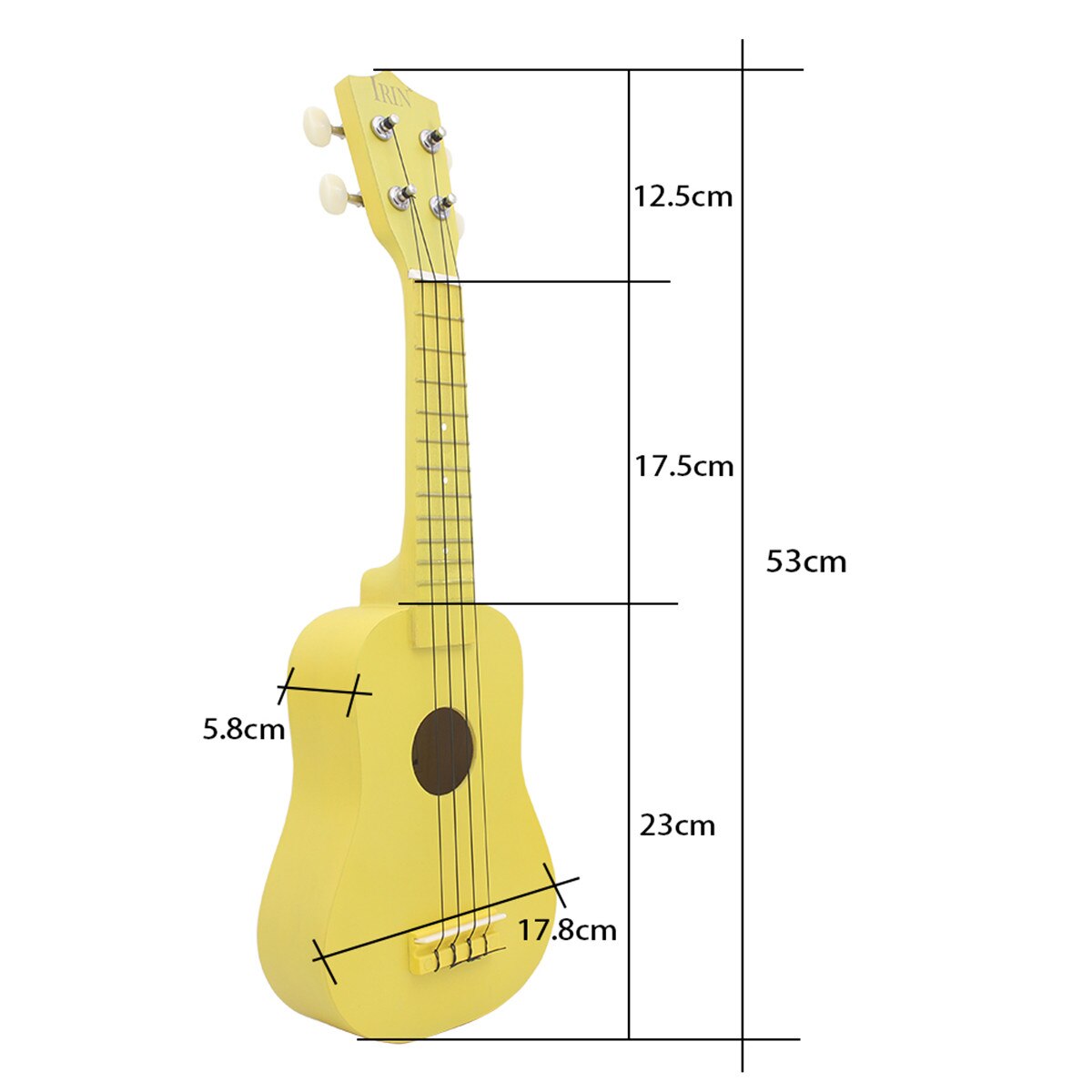 21 inch sopraan ukelele, lindehout, akoestische nylon, 4- snarige ukelele, kleurrijke mini-gitaar voor kinderen, beginners of basisspelers