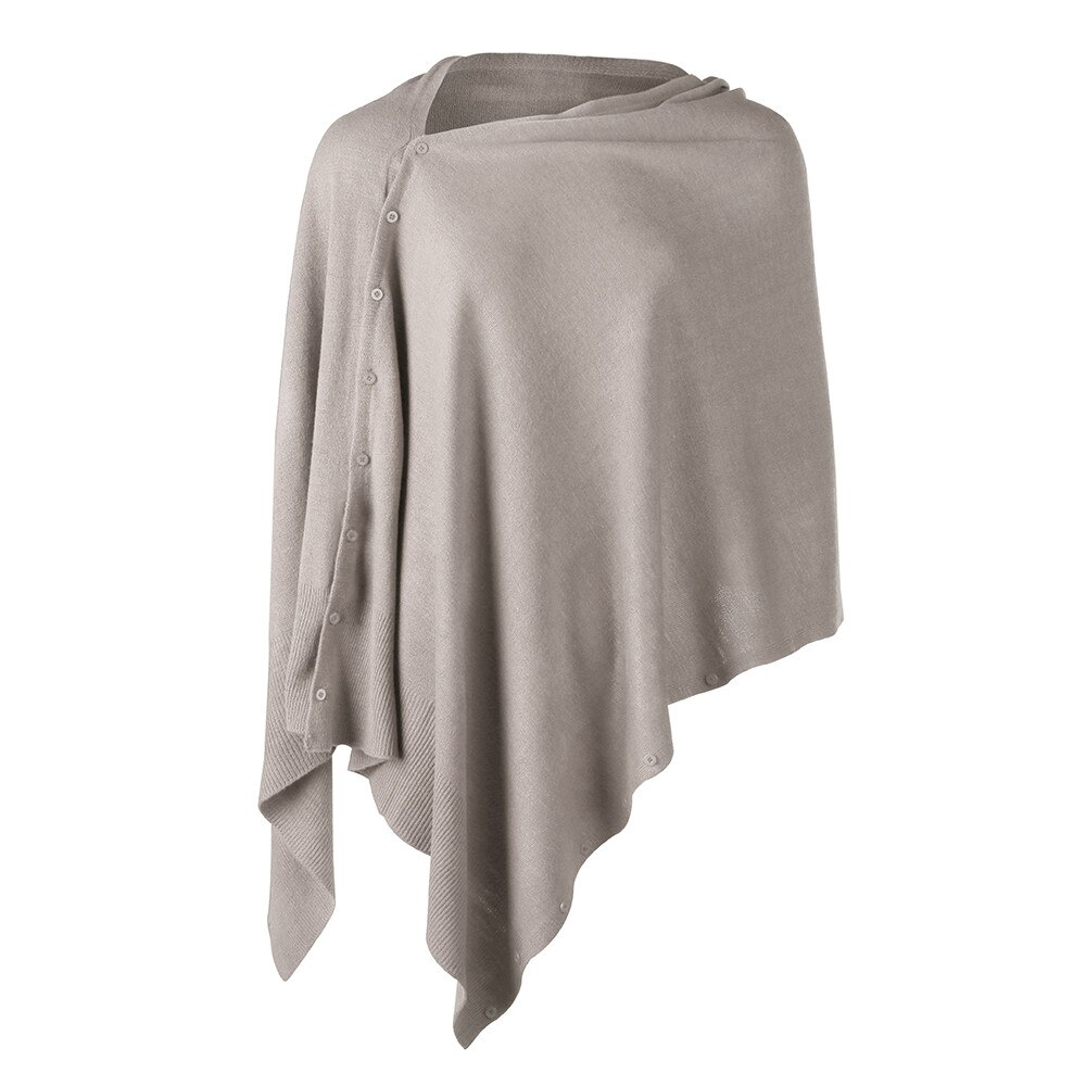 Women's Versatile Shawl Solid Scarf with Buttons Poncho Light Weight Autumn Shawls Lady Cape Cardigan Women Anniversary