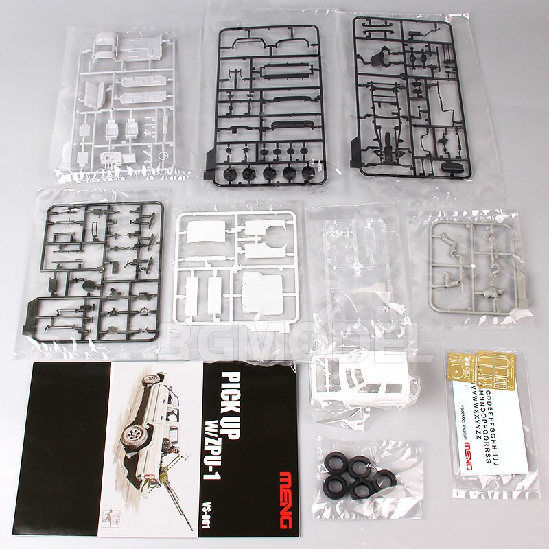 1:35 Schaal Assemblage Auto Model 4X4 Pick Up W/ZPU-1 Plastic Model Building Kit Meng ZPU-1