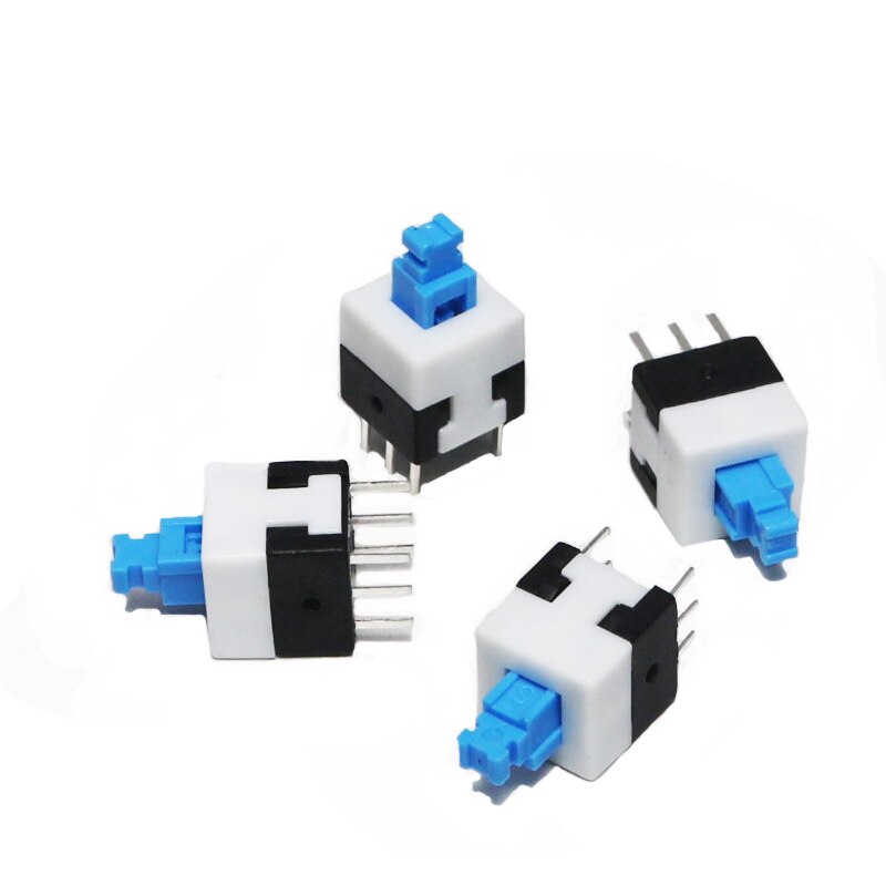 100 Stks/partij 5.8X5.8 7X7 8X8 8.5X8.5Mm Zelfsluitende/Unlock Push tactile Vermogen Micro Switch 6 Pin Knop Schakelaars