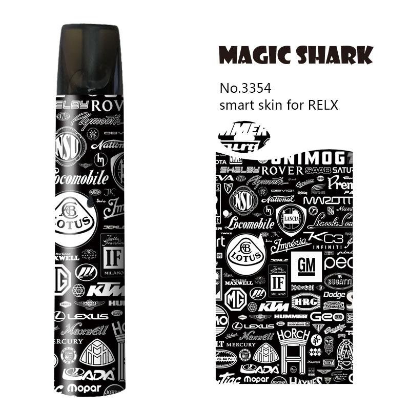 Magic Shark Miltary Panda UK Flag Tiger Lip Lion Ultra Thin PVC 2.5D Vape Sticker for Relx Film Case for Relx: 3354