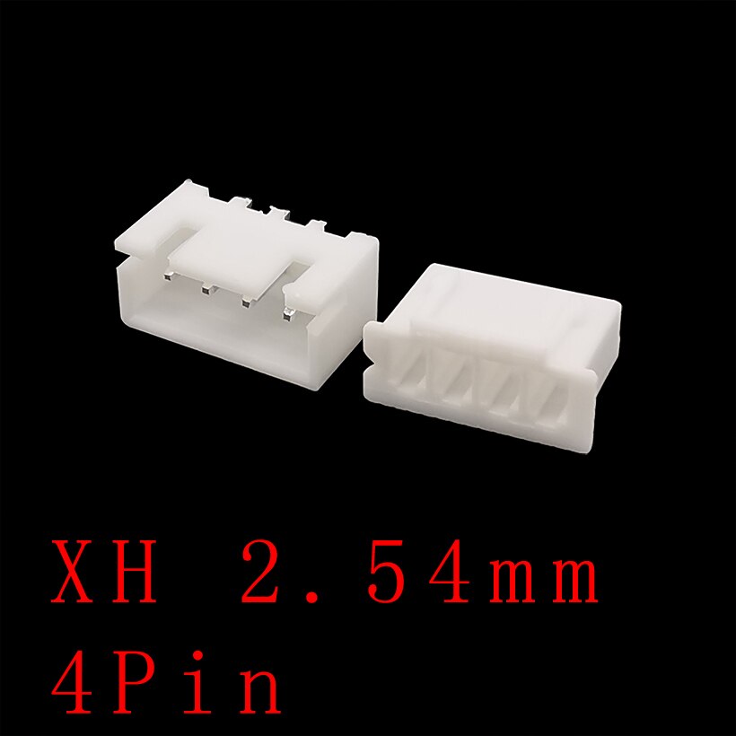 100Pcs XH2.54 4Pin Pitch 2.54Mm Jst Plastic Shell Terminals Connectors Man Vrouw Plug Socket Behuizing Pin Header Draad connector