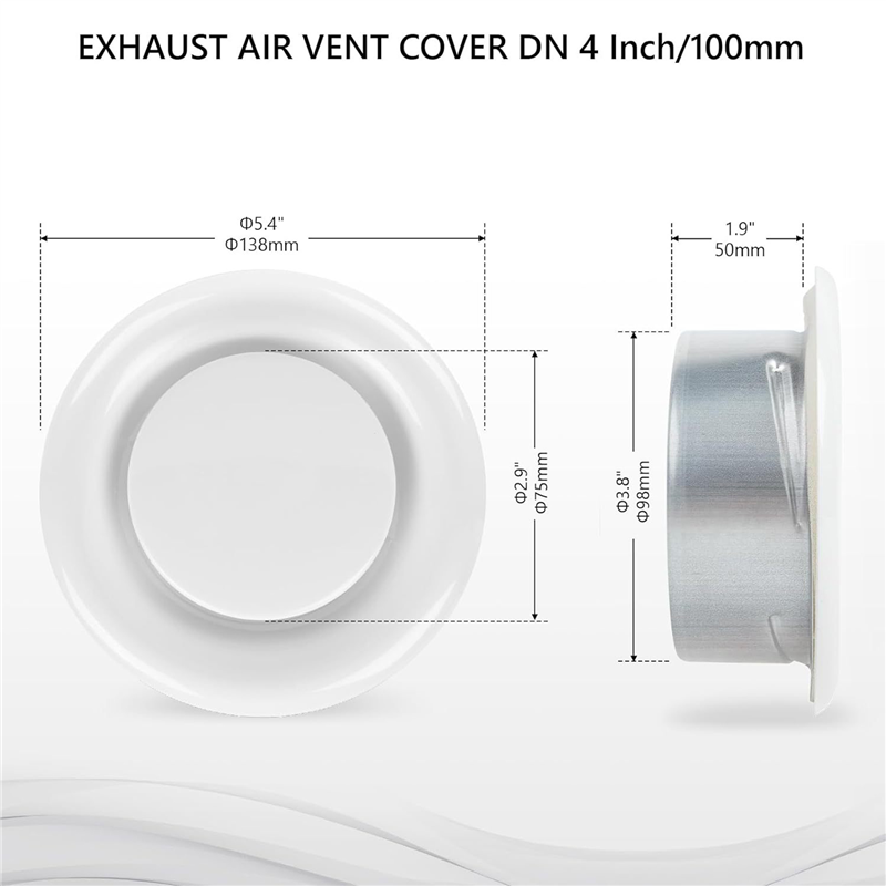 RALCA-Round Air Vent Cover Outlet Adjustable Exhaust Vent Ducting Ventilation Ceiling Air Vent Cover