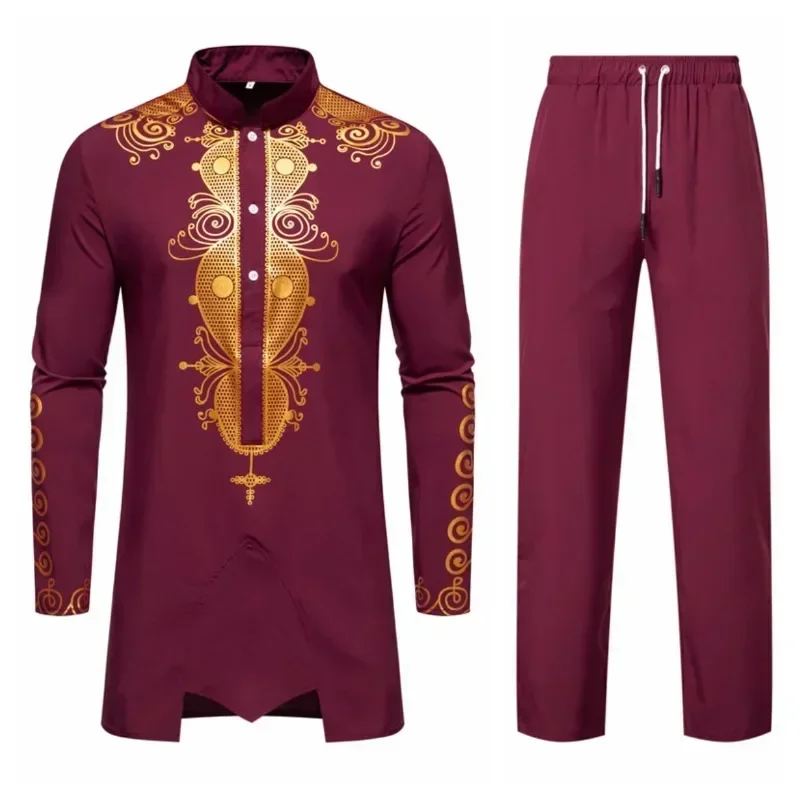 persoonlijkheid heren shirt met lange mouwen Vrije tijd diner print middellange kleding voor heren: XXL / Ivoor