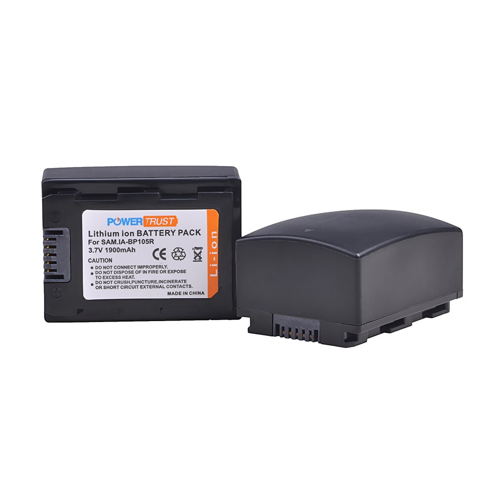 1X1900 mAh IA-BP105R BP105R Vervangende Batterij voor Samsung HMX-F80, HMX-F80BN, HMX-F80SN, HMX-F90, HMX-F90BN, HMX-F90WN: 2Battery