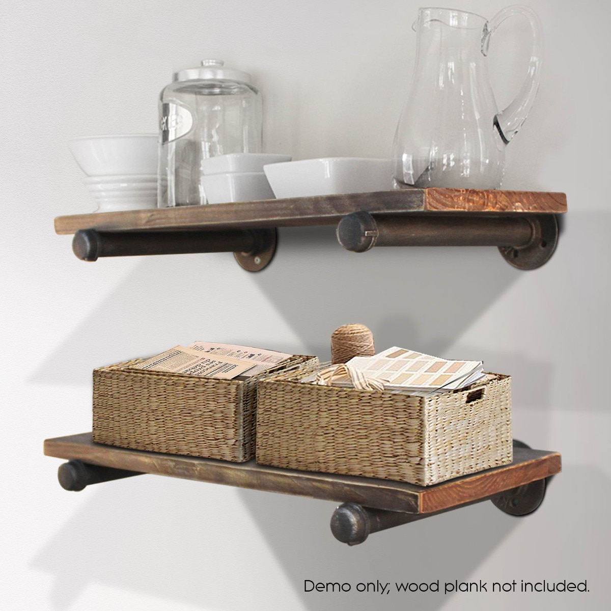 160mm/260mm Retro Black Iron Industrial Pipe Shelf Bracket Mounting Bracket Holder Storage Holders Racks Home Decor