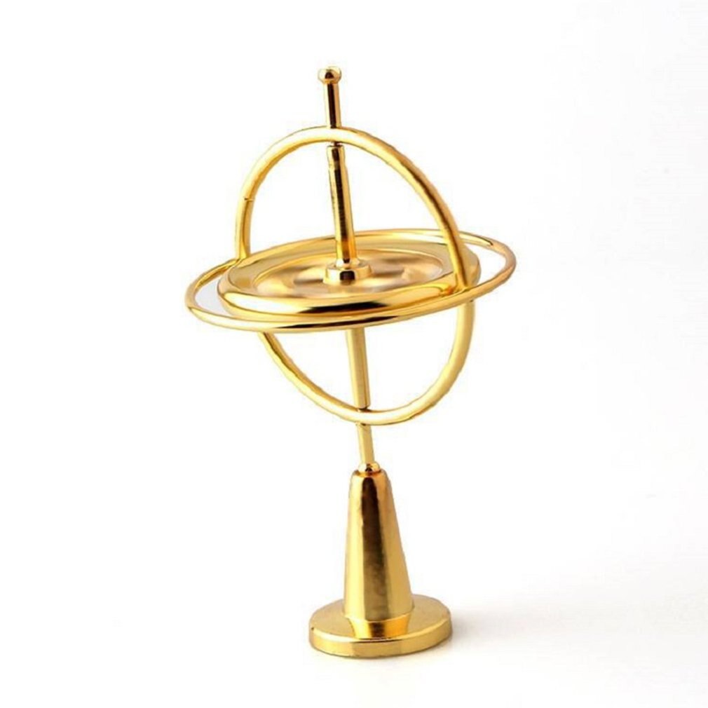 Gyroscope en métal Anti-gravité adulte décompression artefact enseignement jouet Rotation équilibre noir technologie Gyroscope mécanique