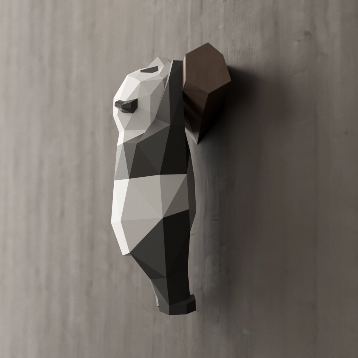 Hanging Panda 3D Papercraft DIY Handmade Papercraft Ornaments Ornaments Geometric Origami Three-dimensional Composition