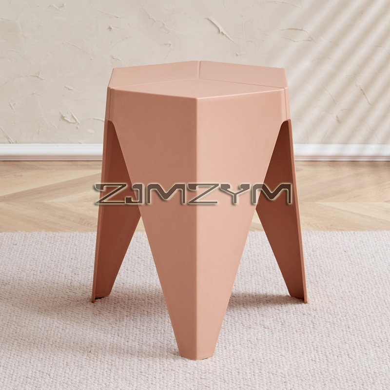 Repose-pieds de banc de remplacement de chaussure de style nordique, optique renforcée, petit tabouret en plastique, tabouret bas d'attente, maison: Bleu