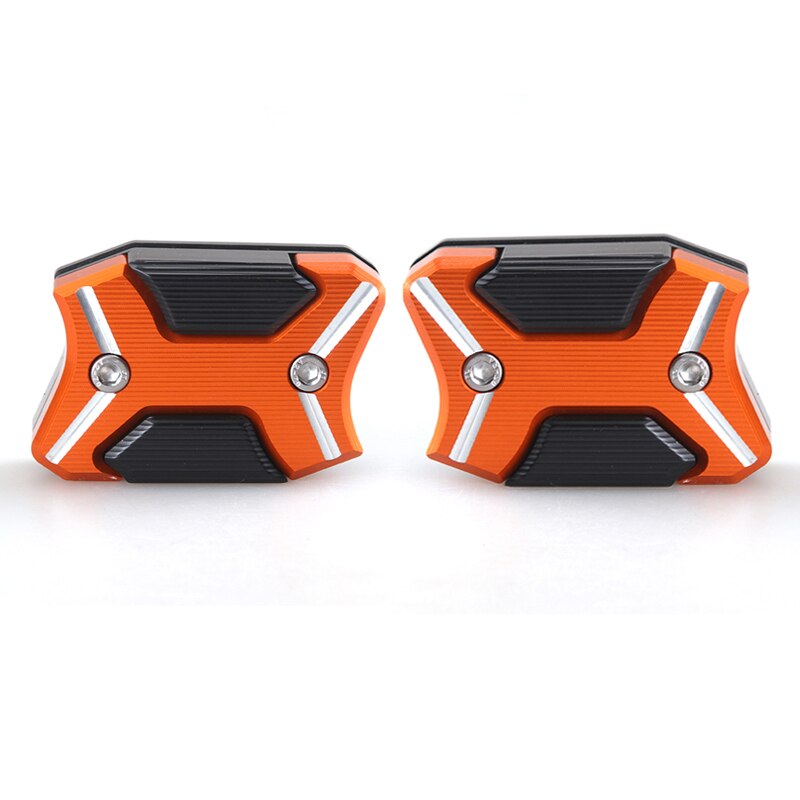 Voor Kawasaki ZX6R Ninja 2006 2007 Falling Bescherming Cnc Aluminium Motorfiets Frames Slider Anti Crash Pads Kuip Guards: Orange