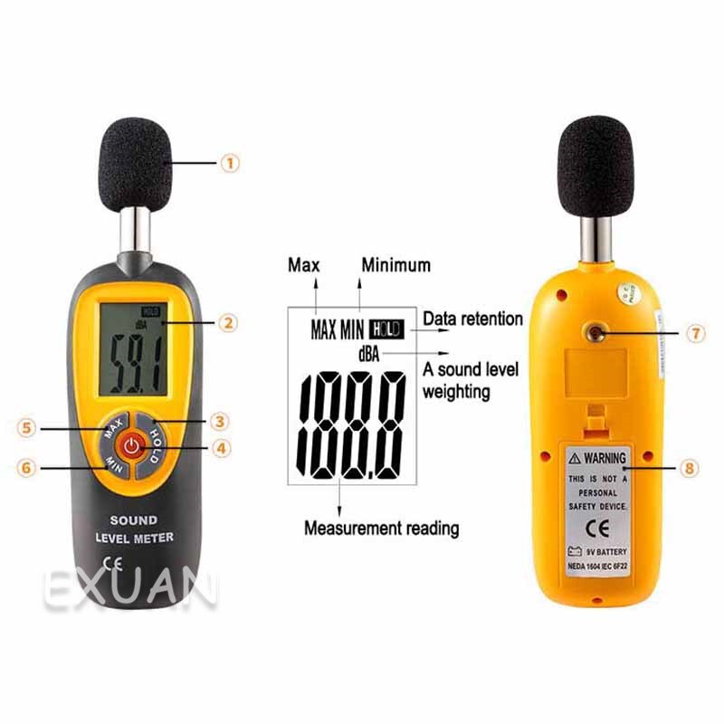 HT90A Digitale Noise Tester/Noise Decibel Detector/Professionele Sound