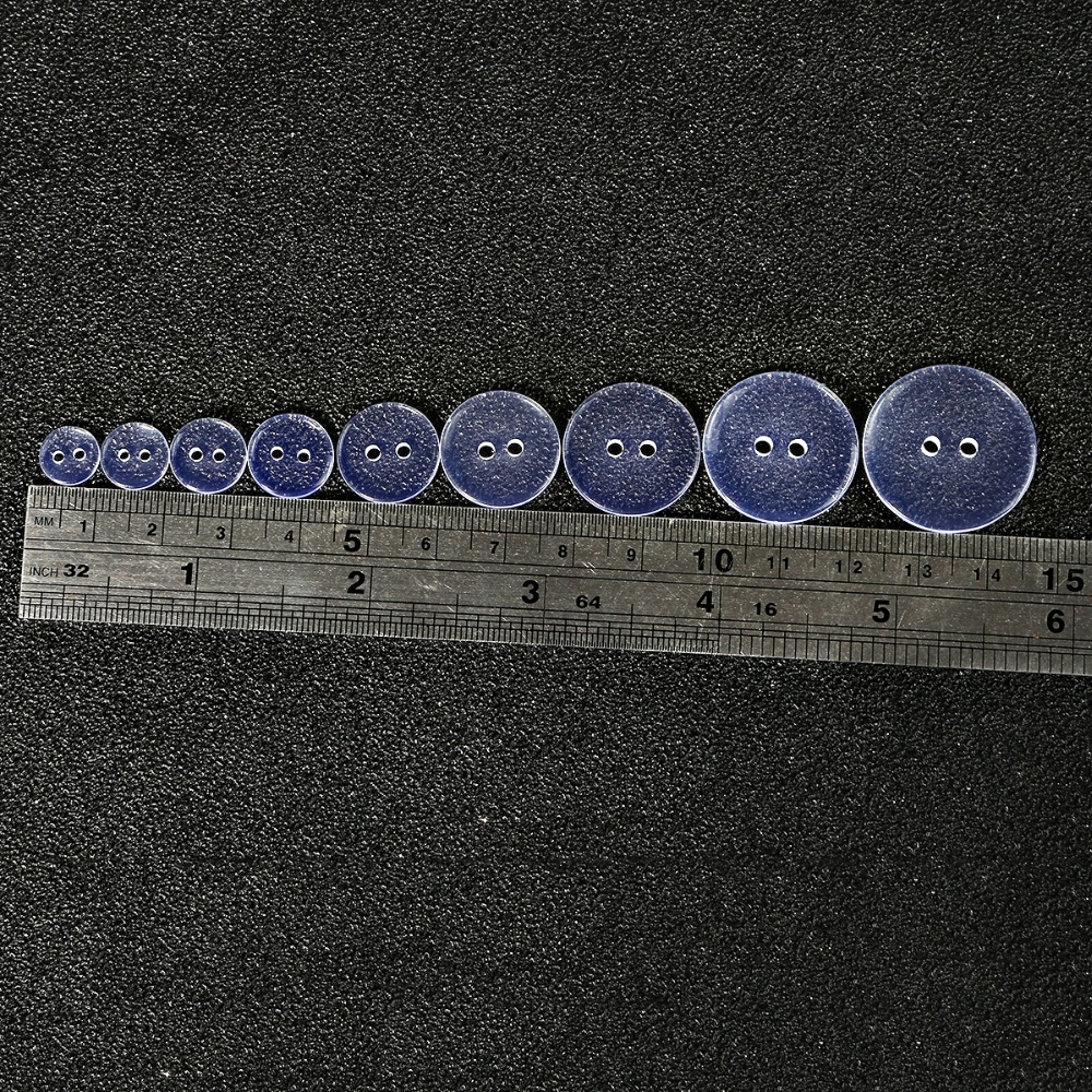 9-25mm plastic Resin Sewing Buttons Scrapbooking Round Lucency Two Holes Botones Bottoni Botoes Transparent Clear accessories