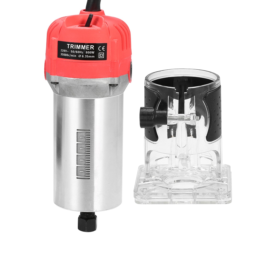 Trim Router 30000r/min Transparent Base Edge Guide Wood Laminate Electric Trimmer Compact Palm Router Corded for Woodworking