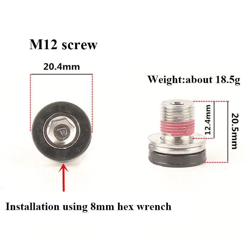 1pc m12/m15 cykelskrue krankbolt cykel bundbeslag aksel mountain road cykel kædehjul kranksæt fastgørelsesbolt skrue