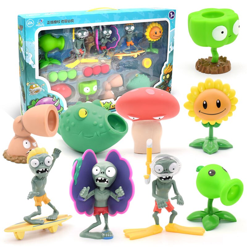 Role Plants Pea shooting Zombie 2 Toys Full Set for Boys Ejection Anime Children&#39;s Dolls Action Figure Model Toy No Box: no box G