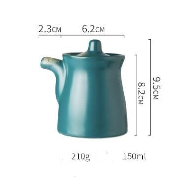 Nimitime estilo japonês forno vitrificado cerâmica tempero pote tempero óleo vinagre pote tempero garrafa de óleo molho de soja frasco: A