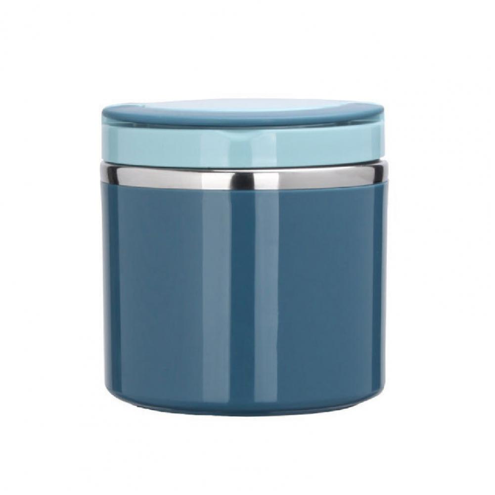630ml/1000ml Lunch Breakfast Cup Stainless Steel Soup Cup Volume Pot Insulated Food Container Lunch Box Bento Box ланч бокс: L Blue