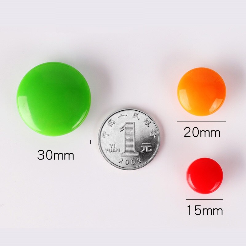 Botón magnético clásico para pizarra blanca, alfiler magnético para nevera de 15mm/17mm/20mm/30mm/40mm, suministros escolares y de oficina, H6699