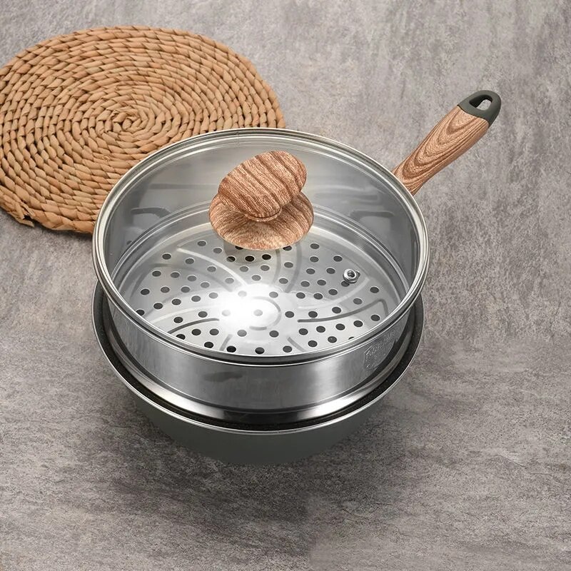 Small Wok Non-stick Pan Dish Pan Household Induction Cooker Gas Stove Suitable for Flat-bottomed Frying Pan Cookware Cooking Pot