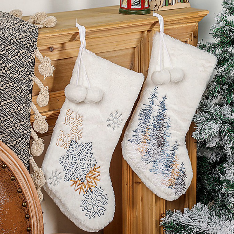 Kerst Kousen, 2 Pcs Xmas Kousen Decoraties, Borduurwerk Candy Bag Voor Xmas Party Home Decoration