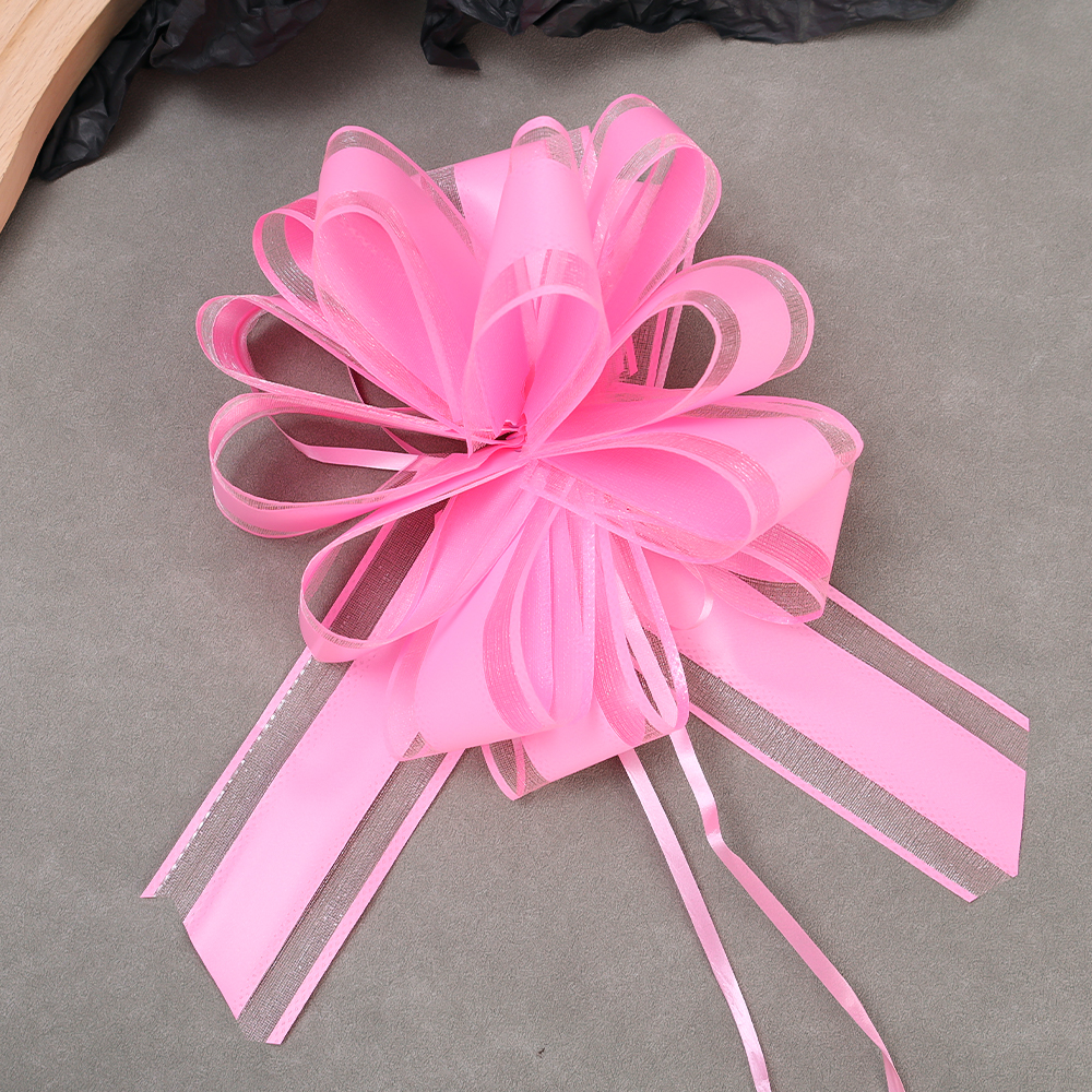 5/1 Uds. de flores para coche, cintas con lazo para boda, embalaje envolvente, suministros para eventos de cumpleaños y Día de San Valentín, decoración de San Valentín: M / Azul oscuro