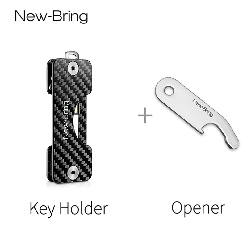 NewBring – porte-clé intelligent G2 en Fiber de carbone, porte-clé de voiture, collecteur d&#39;anneau, organisateur de clé de poche EDC intelligent: Key Holder with O