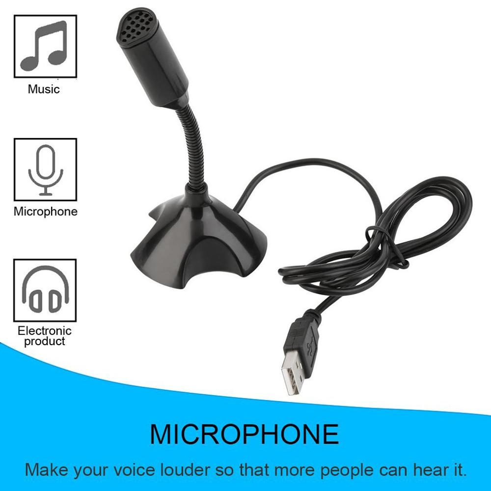Universal USB Stand Mini Speech Microphone Desktop Microphones Mic For PC Desktop Laptop Notebook