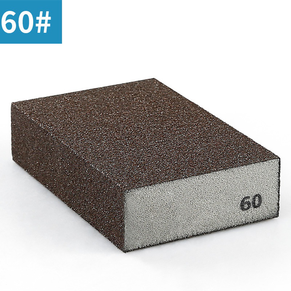 Schleifschwamm, Körnung 60, 80, 100, 120, 180, 240, 320, Wandschleifschwamm, Sandblock, Schleifpapier, Modellfarbe, polierter Sandstein: Brown
