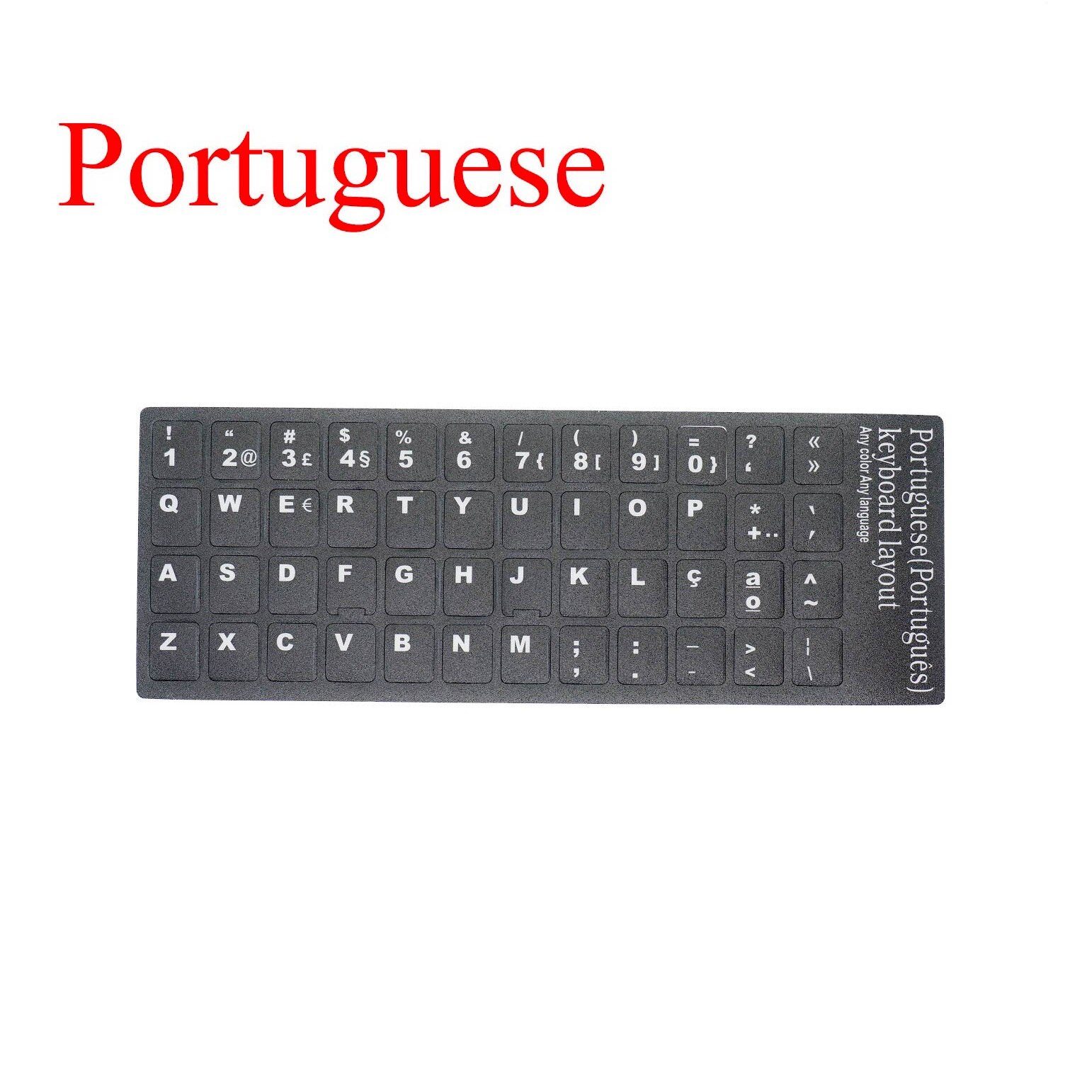 PVC Keyboard Stickers Self-adhesive Cover Sticker Russian Ukraine Arabic English Hebrew Italian Spanish Sticker for Keyboard: Pink