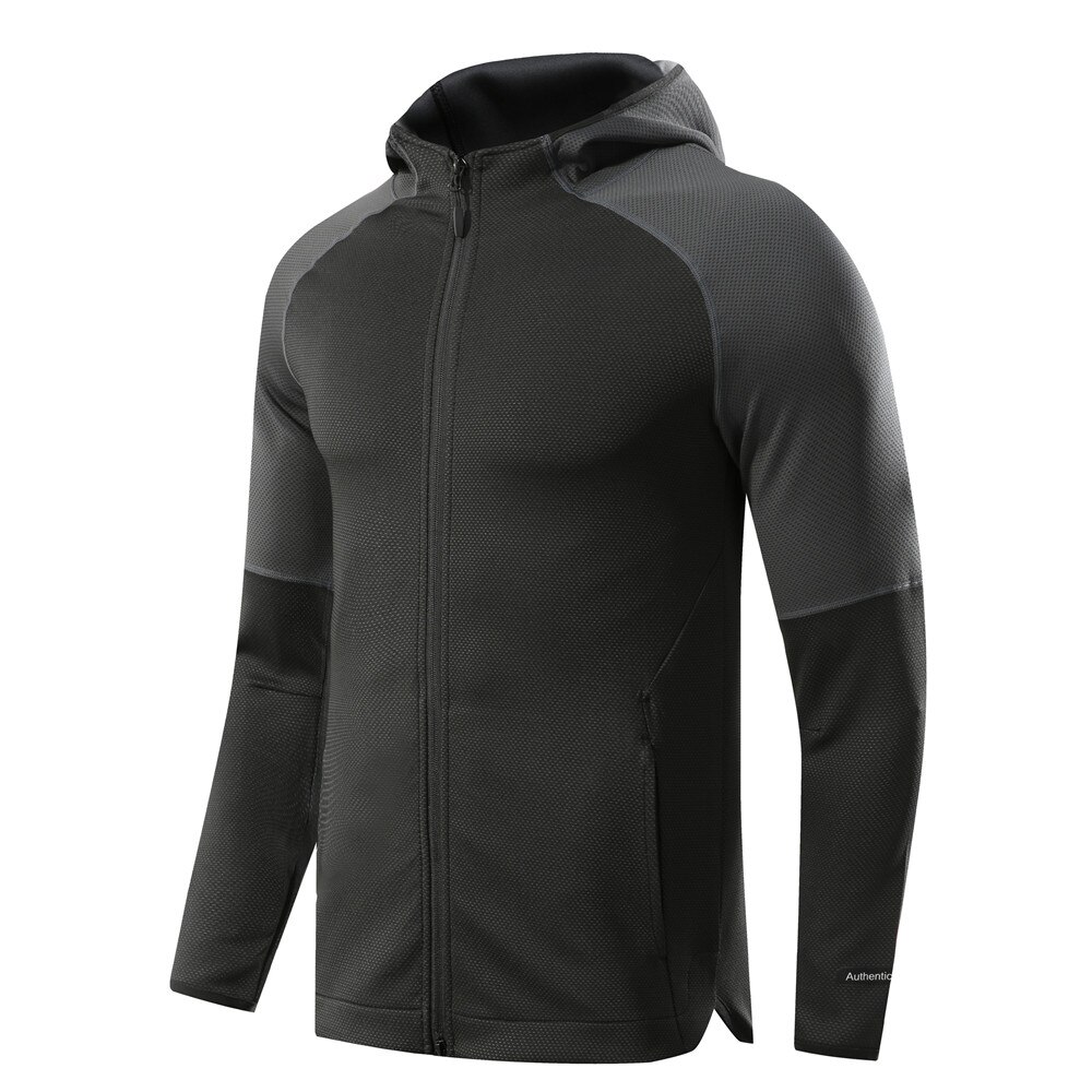 Inverno Rivestimento di Calcio Set da Jogging Abbigliamento Sportivo di Calcio Degli Uomini con Cappuccio a Maniche Lunghe Sportswear Corsa E Jogging di Formazione di Calcio Tuta: SYS9811 black gray / XXL