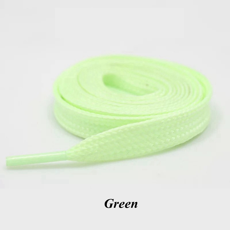 Lichtgevende Schoenveters Platte Veters Sneakers Veters Glow In The Dark Nachtkleur Fluorescerende Schoenveter 80/100/120/140 Cm Shoestrings: green / 120cm