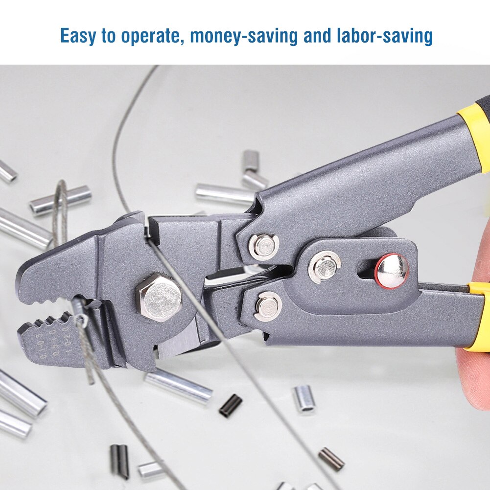 Wire Leader Rope Hand Crimping Fishing Pliers Tools Set For Copper And Aluminum Oval Sleeves And Stop Sleeves From 0.1mm-2.2mm