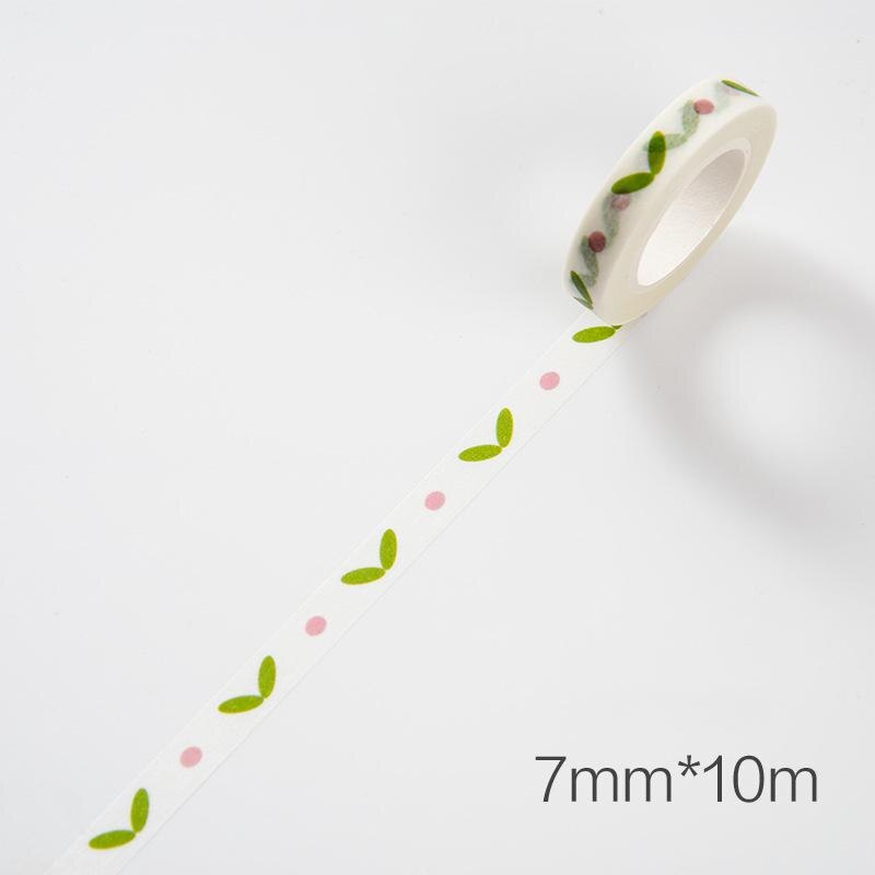 1pcs 10m*7mm Love And Leaves Scrapebooking Diy Sticker Decorative Masking Tape Paper Material Escolar Album Washi Tape: 4