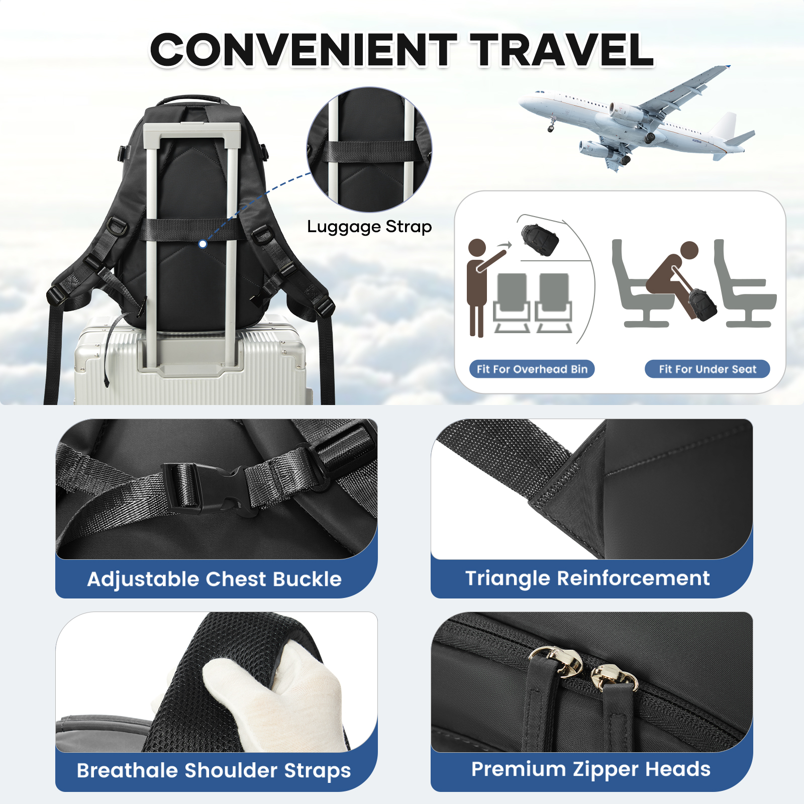 Backpack Men Waterproof Multiple Pockets Backpack Men's Work Bag Vacuum Compression Backpack Hiking Travel Backpack Notebook Bag