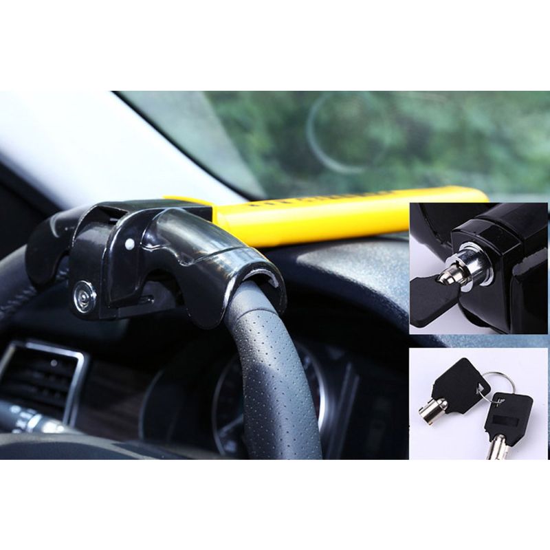 1 PCS Universal Anti-Theft Car Auto Security Rotary Steering Wheel Lock 28GC