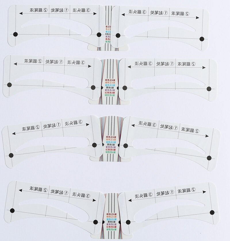 10 Stks/set Wenkbrauw Sticker Grooming Kit Makeup Tools Wenkbrauw Tekening Shaper Template AC068