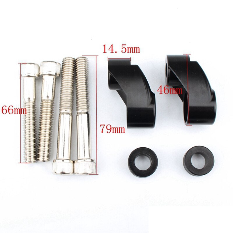 Front Turn Signal Relocation Mounts Kit for 39mm 49mm Sportster 883 FXR FXD Black