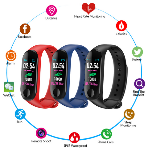 Neue M3 Plus Smart Band Fitness Tracker Uhr Sport Armband Herz Rate Blutdruck Smartband Monitor Gesundheit Armband Tracker