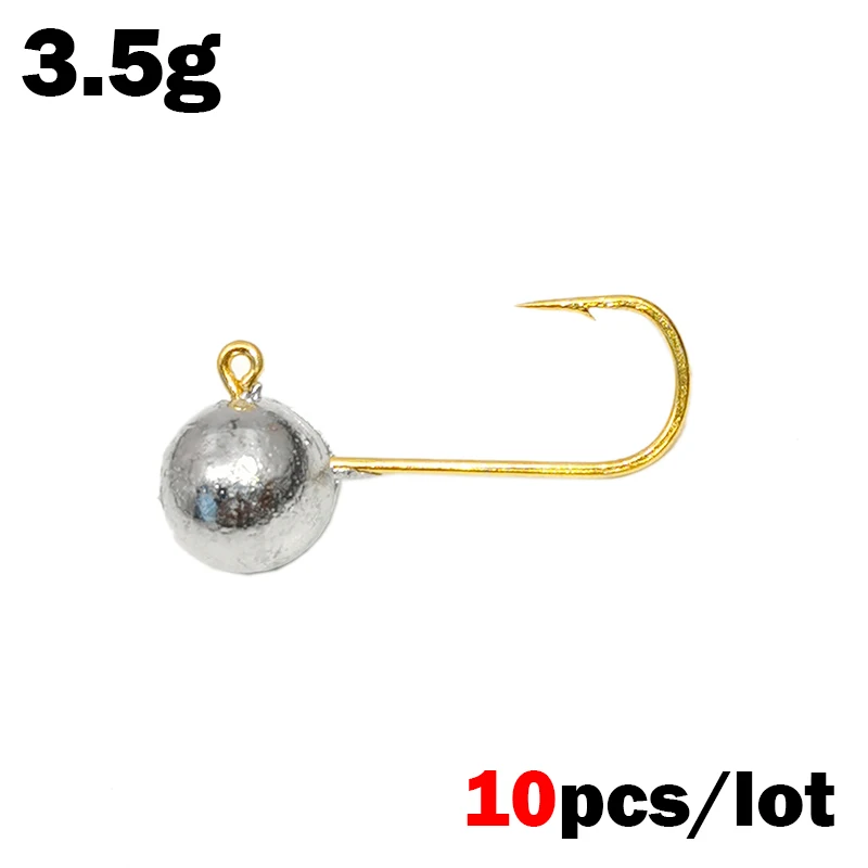 OUTKIT 10pcs Mini Jig Head Hook Rockfish Exposed Head Hook Barbed Hook Trout Soft Worm Lure Jig Fishing Hook Fishing Tackle: 6 / Red