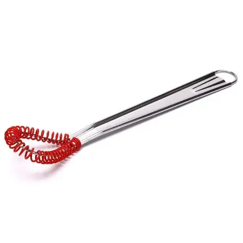 Äggvisp fjäder matlagningsverktyg handmixer köksredskap sked såser honung rostfritt stål gräddblandning kökstillbehör: Röd