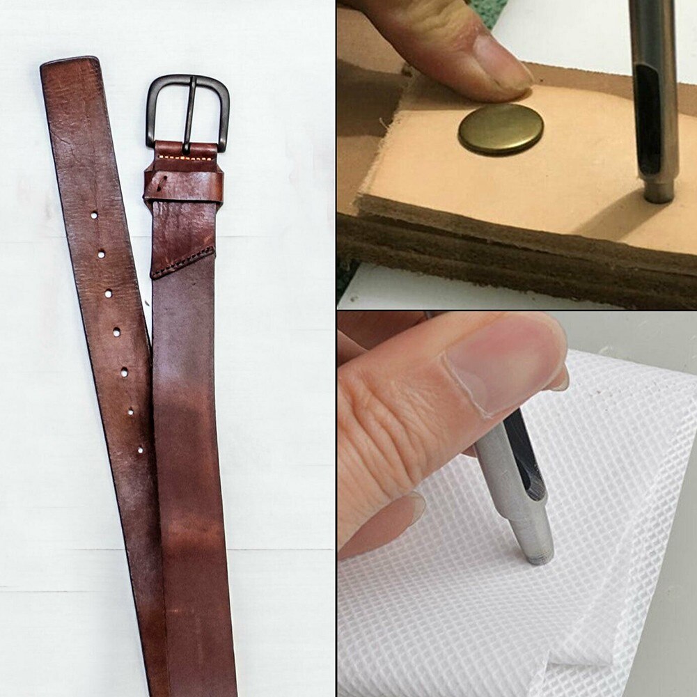 Stanzen Leder Loch Punch Leder Handwerk Hohl Locher 0,5mm-10mm Für Metall Dichtungen Leder Punch Werkzeuge