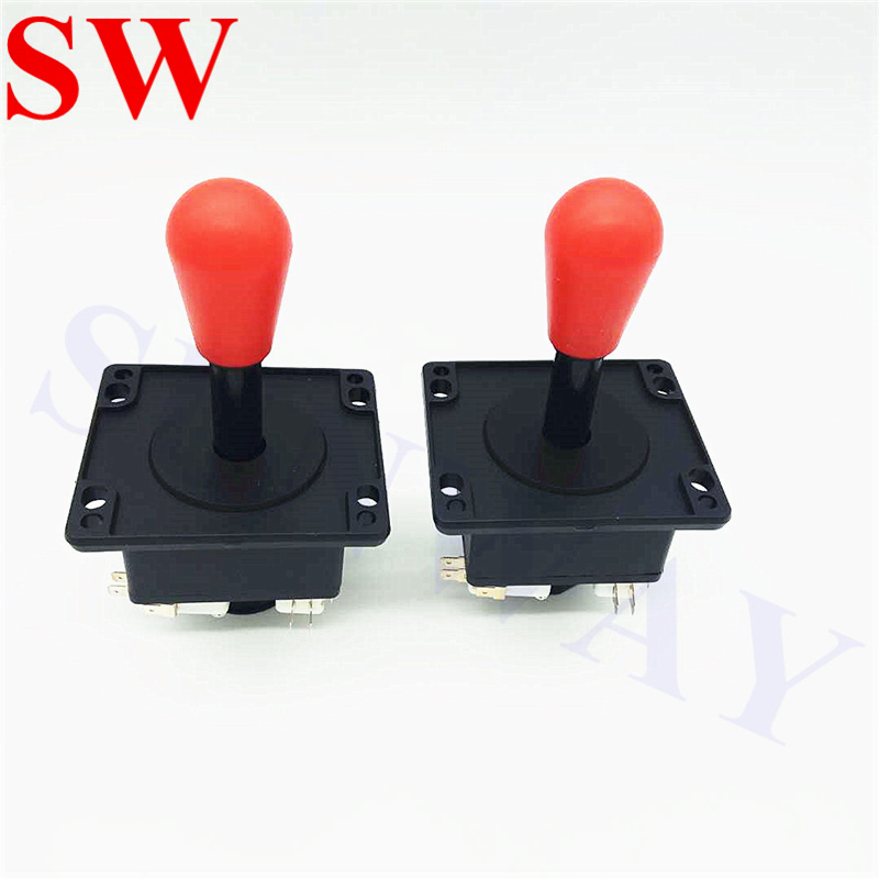 2PCS /Lot American Style Arcade Joystick with Microswitch for Jamma Games Controller Joypad (black,red 4/8 way)