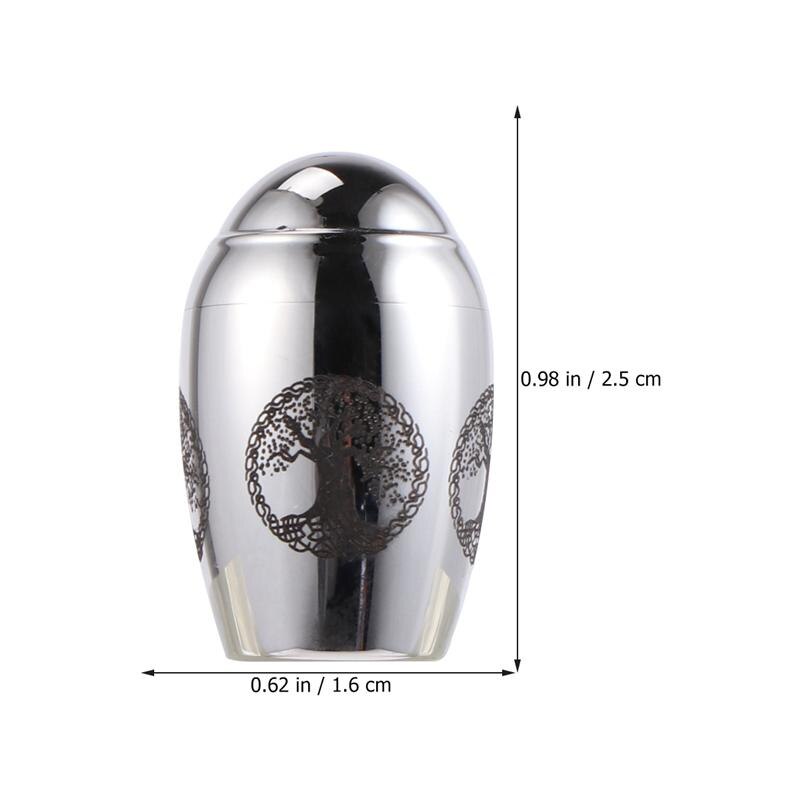 Pot d'urne en acier inoxydable avec couvercle à vis, pour décoration d'enterrement, imprimé chaton: Type B