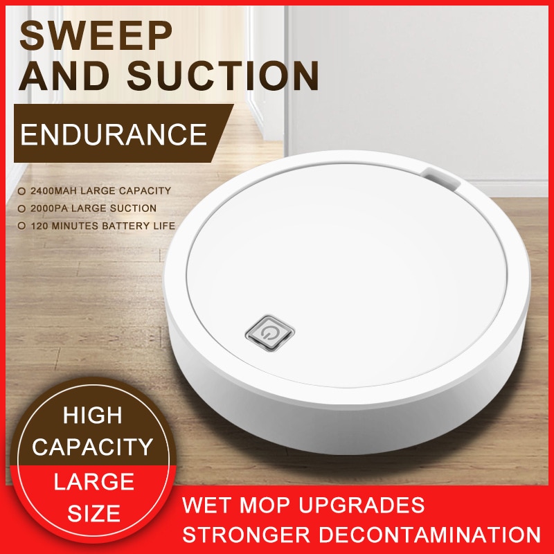 ES23 Smart Robot Vacuum Cleaner Self Navigated Rechargeable Mop Auto Sweeper Robot USB Charge Dry Dust Cleaning Sweeper Home