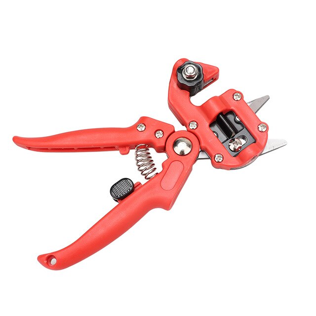 Garden Grafting Pruner Grafting Set Kit Farming Fruit Tree Pruning Shears Scissor Vaccination Plant Fruit Tree Cutting Machin: 1pcs Red