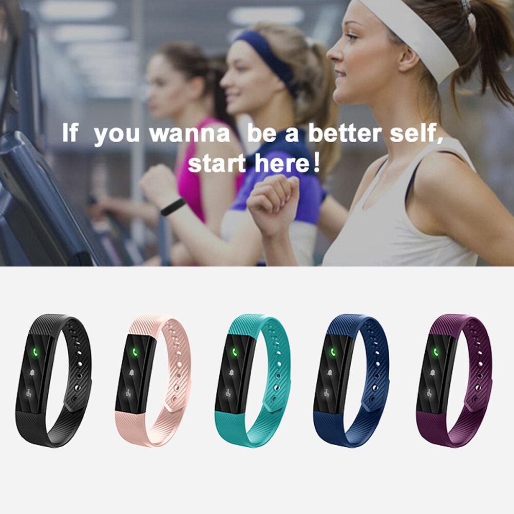 ID115 Lite Smart Armband Fitness Tracker Stappenteller Activiteit Monitor Mobiele Telefoon Monitoring Sport Armband