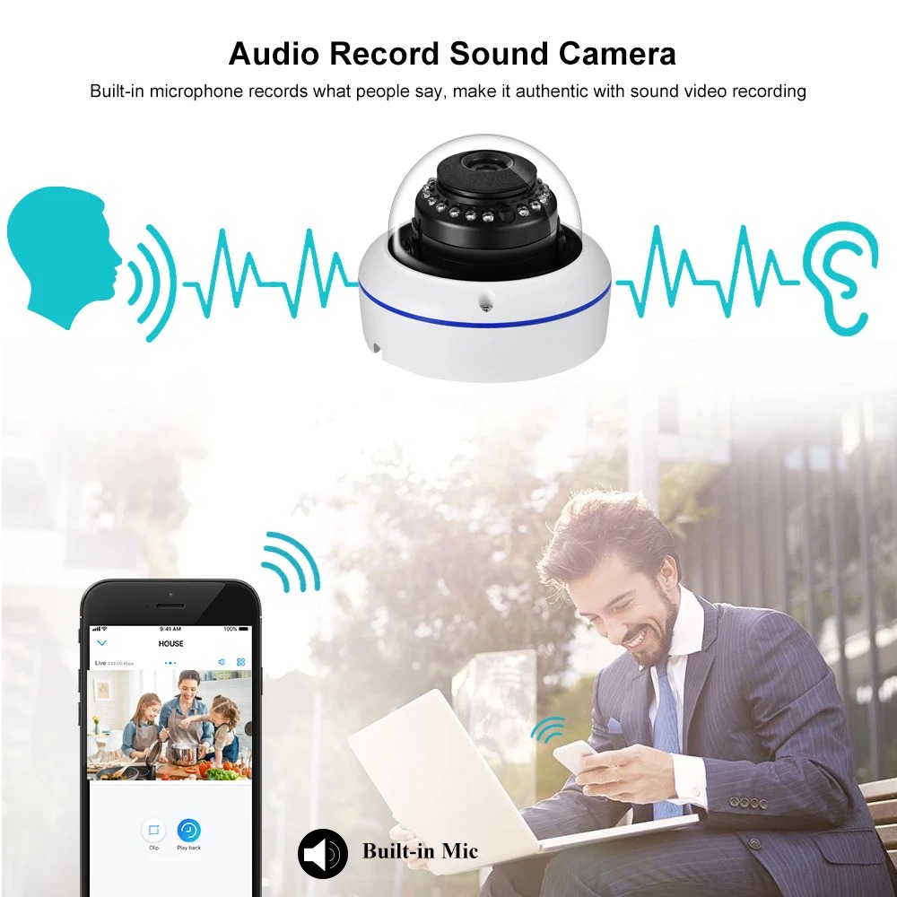 Gadinan 1,7mm Fisheye Weitwinkel 4k IP-Kamera Grad Gesichts erkennung Poe 8mp CCTV Überwachungs kamera Bewegungs erkennung xmeye ﻿