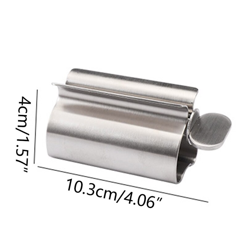 Stainless Steel Rolling Tube Toothpaste Squeezer Dispenser Facial Cleanser Squeezer Multi-Function Rotate Holder