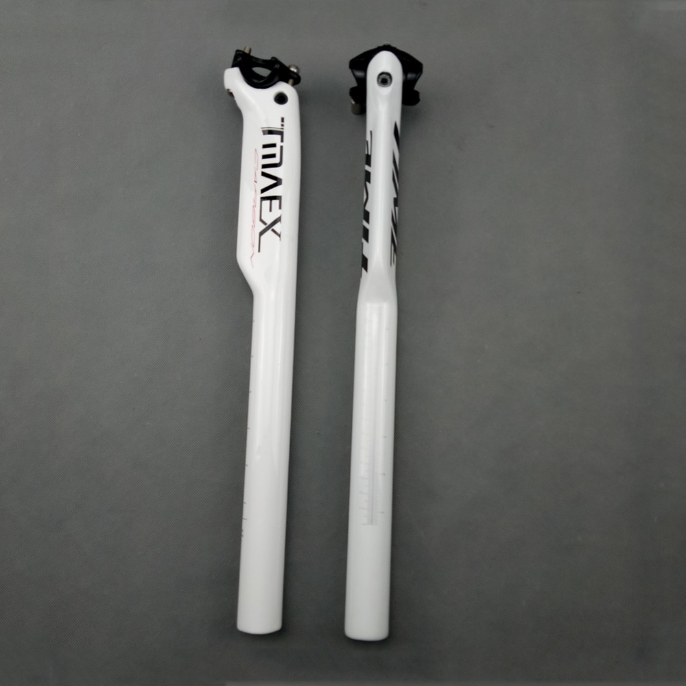 Superlegera-poste de asiento de bicicleta, piezas de bicicleta de carretera, carbono 27,2, brillante, blanco